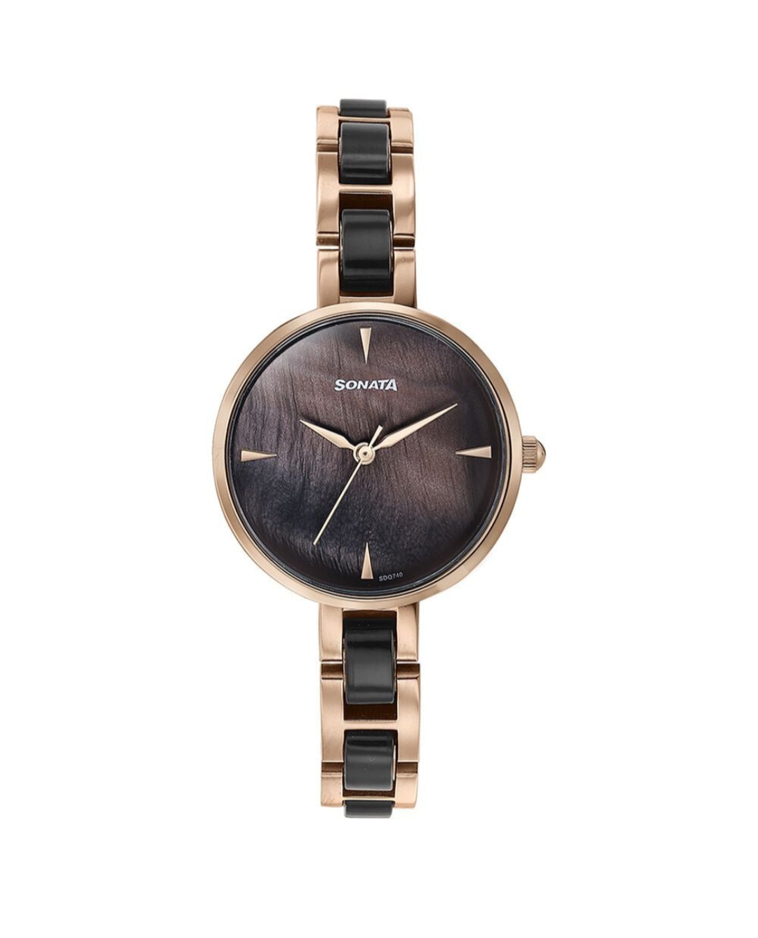 Sonata Quartz Analog Multicoloured Dial Two Toned Stainless Steel Strap Watch For Women 87064KD01